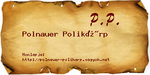 Polnauer Polikárp névjegykártya